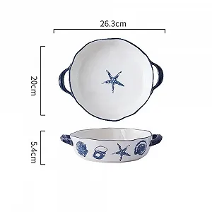 Форма для запекания керамическая большая с двумя ручками фарфоровая synthetic.ua - Фото 1