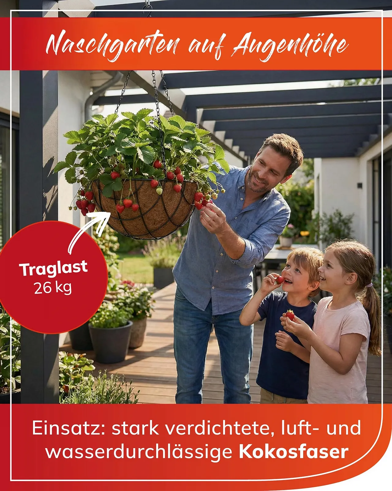 Підвісні кашпо bellissa 97735/97736 з кокосовою вкладкою Ø35 см Набір з 3 шт., фото №4