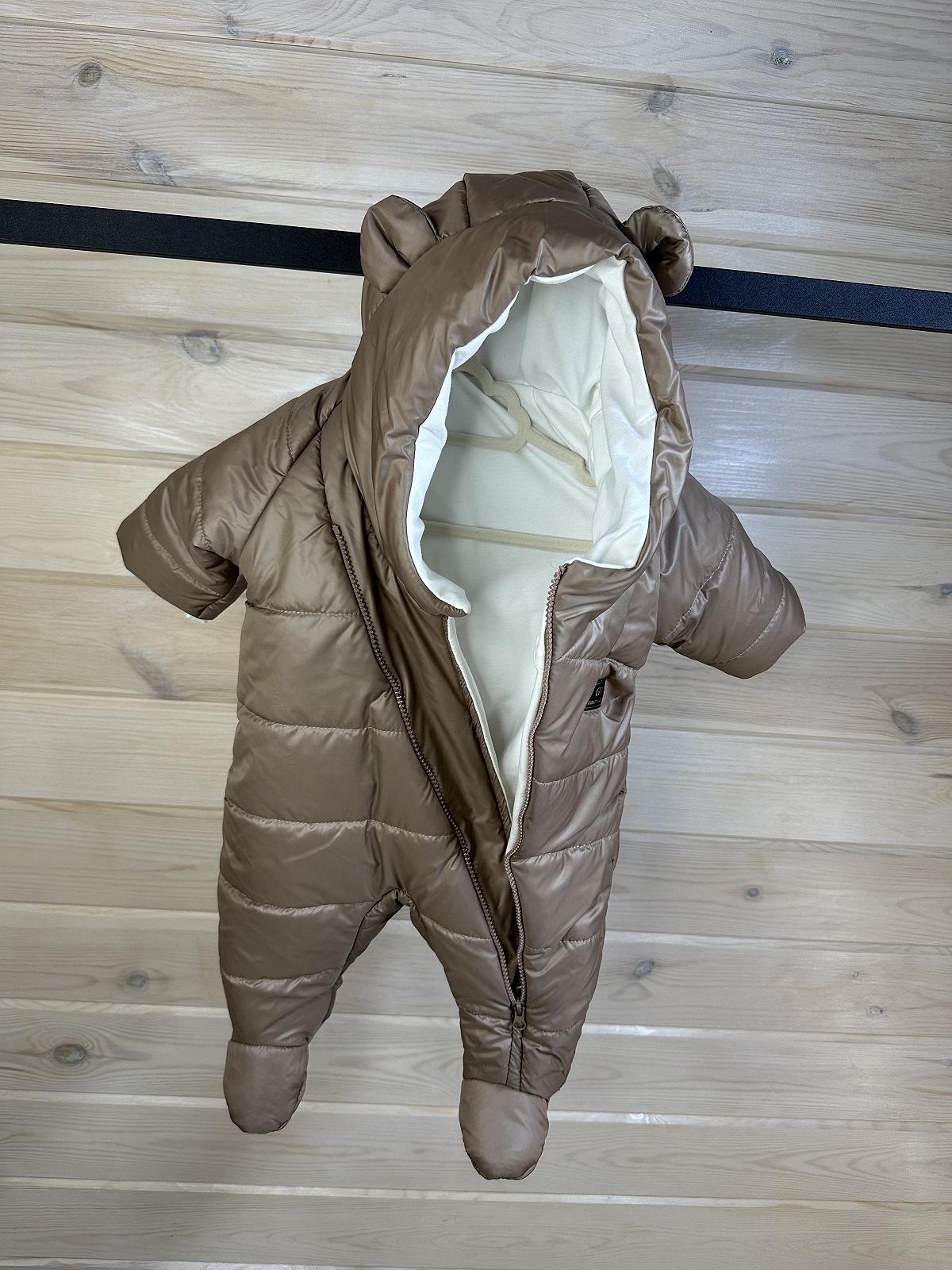 Демисезоний детский комбинезон 62, 68, 74, 80 р мокко глянцевый, фото №2 Демисезоний детский комбинезон 62, 68, 74, 80 р мокко глянцевый, фото №2