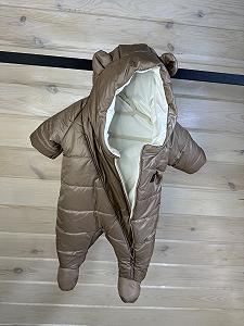 Демісезонний дитячий комбінезон 62, 68, 74, 80 р мокко глянець synthetic.ua - Фото 1