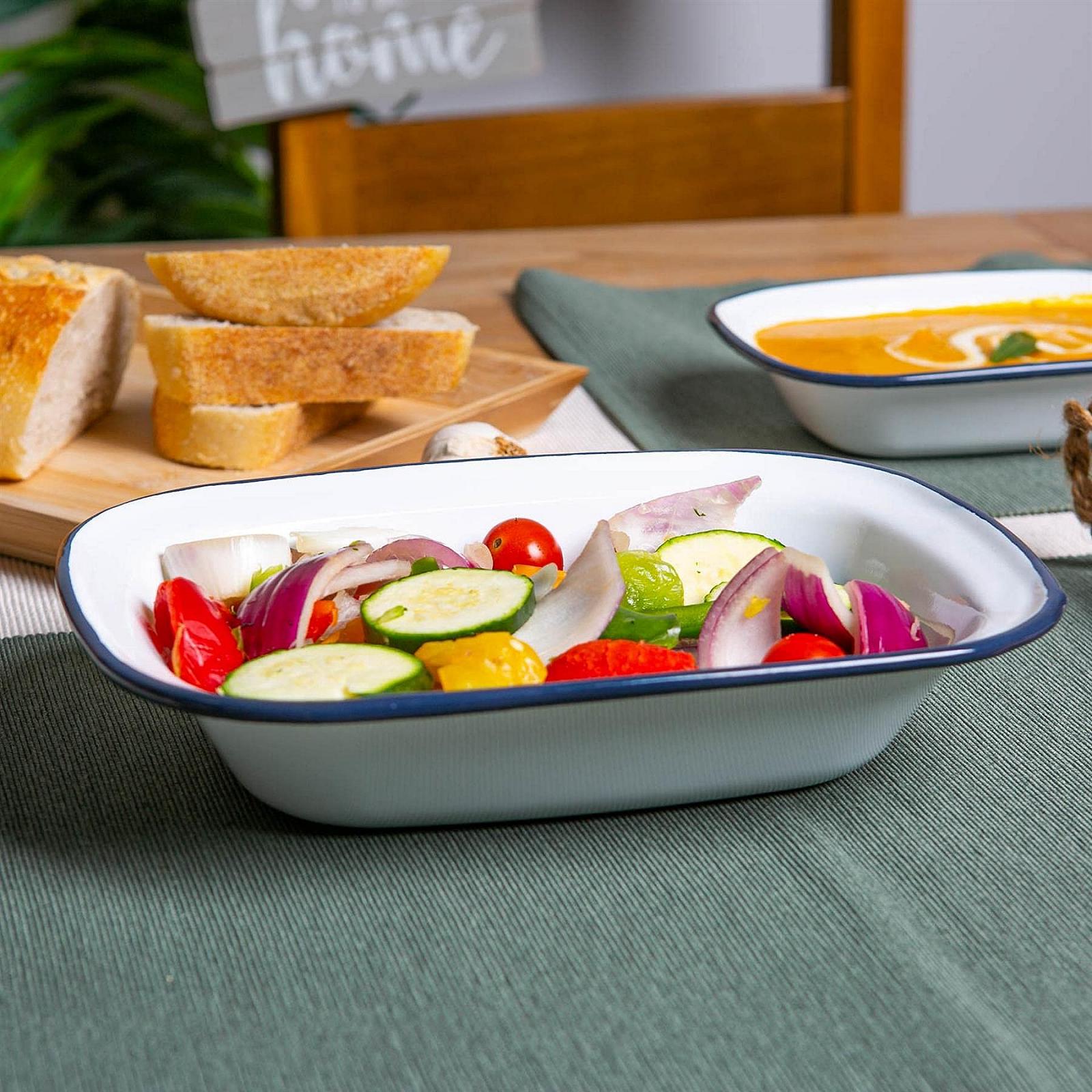 Тарілка для пирога Argon Tableware емальована сталева для кемпінгу 25.5 см Navy (2 шт.), фото №4