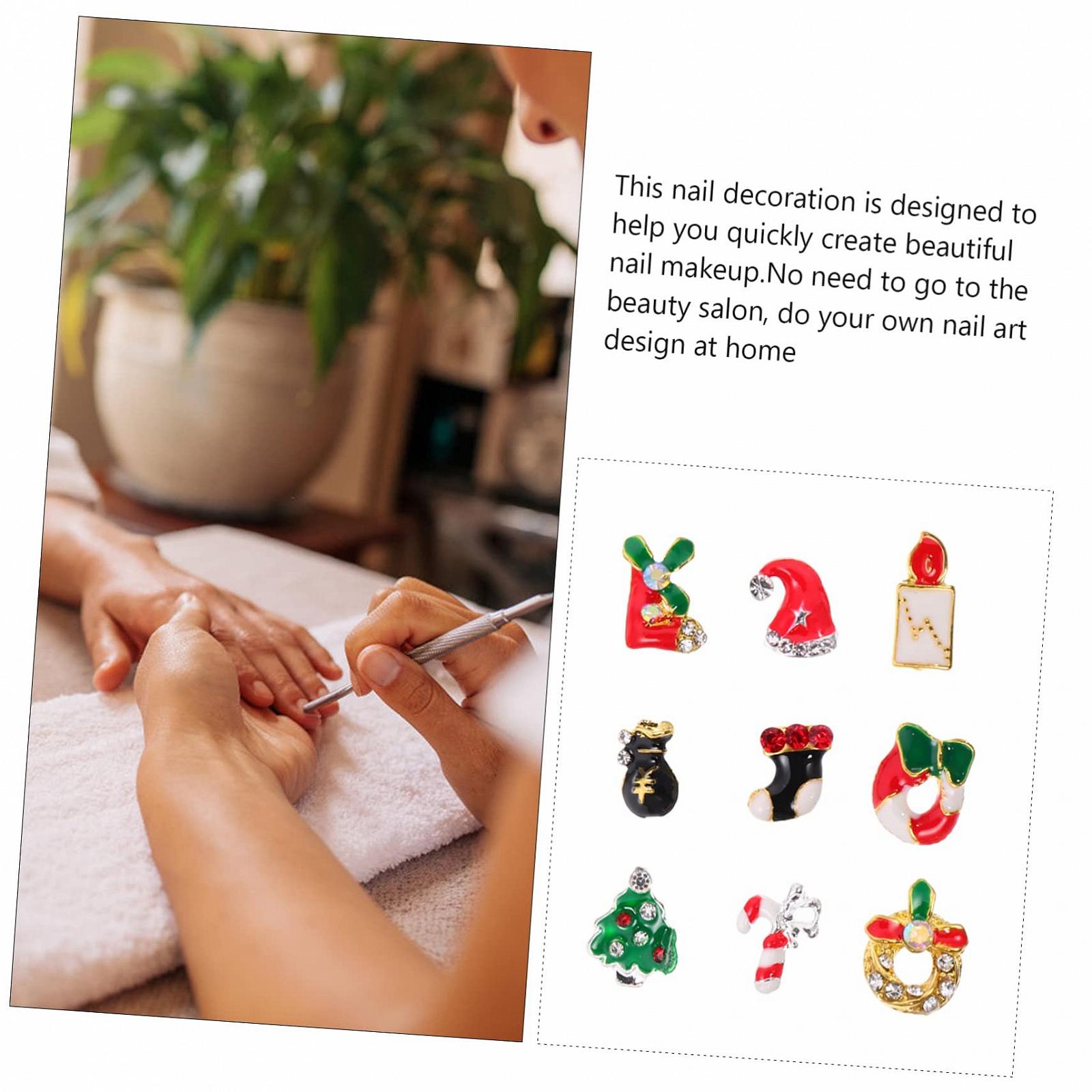 Шармы для ногтей FRCOLOR Рождественские из высококачественного сплава для креативного дизайна ногтей, фото №6