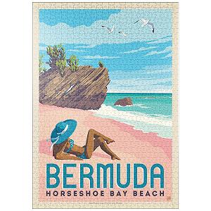 Пазл MyPuzzle Special Collection by Anderson Design Group Bermuda: Horseshoe Bay Beach, Vintage Poster 1000 элементов - Фото 1