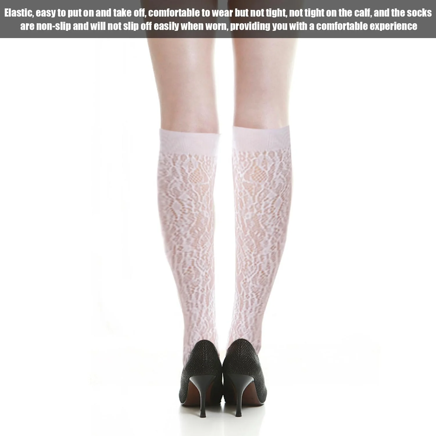 Панчохи Мереживні 2 пари Шкарпетки жіночі прозорі, фото №3