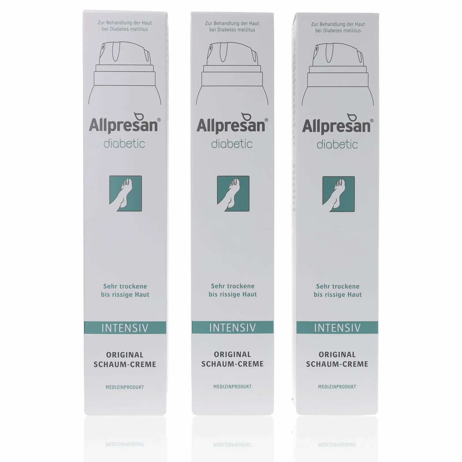 Крем-пена для ног Allpresan Diabetic Intensive для сухой и потрескавшейся кожи при диабете 200 мл (3 шт.), фото №1