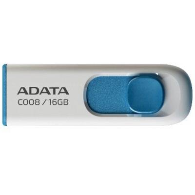 USB флеш-накопичувач ADATA 16gb C008 White USB 2.0 AC008-16G-RWE, фото №1