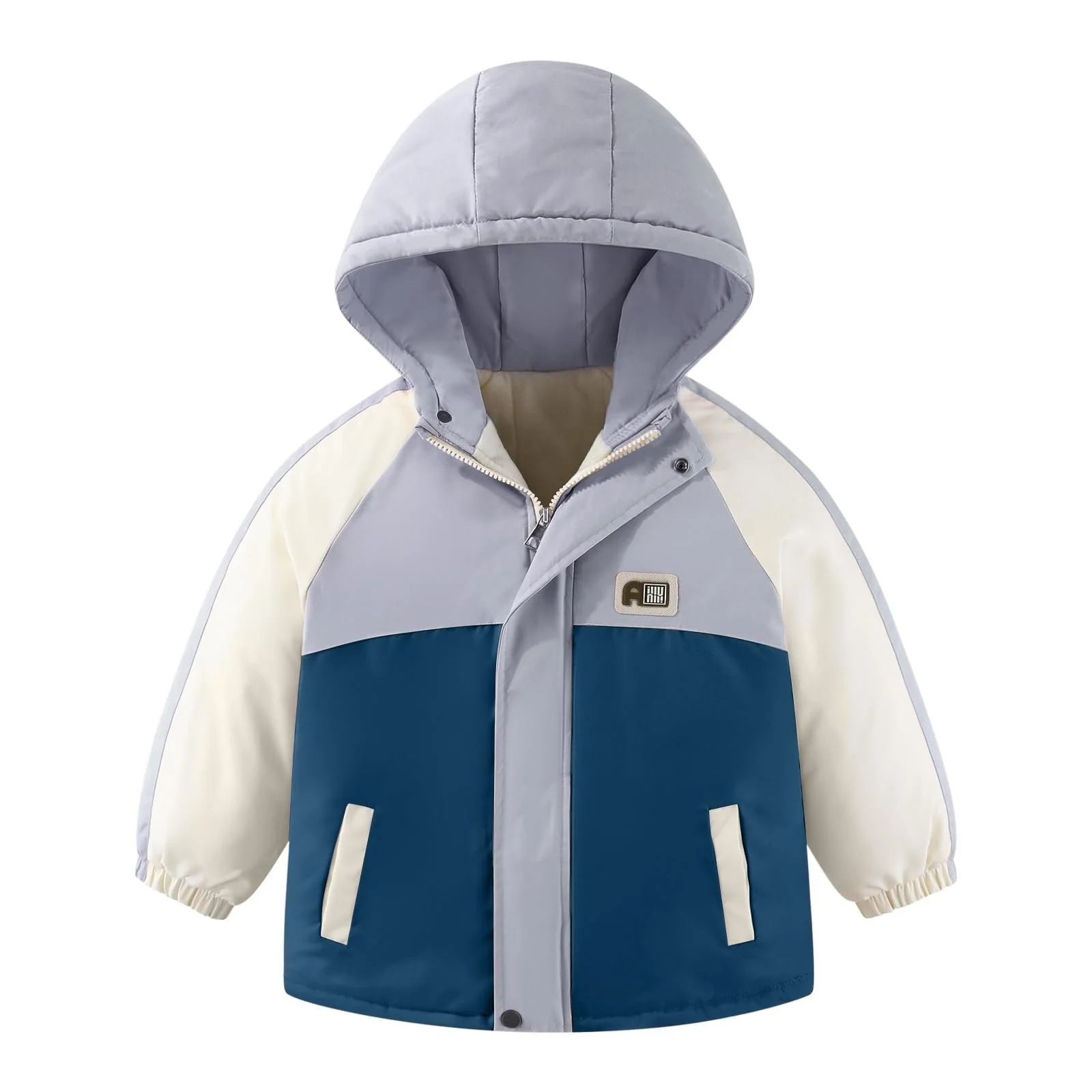 Вітрозахисне дитяче пальто JiAmy для хлопчиків з капюшоном на осінь та зиму, фото №1