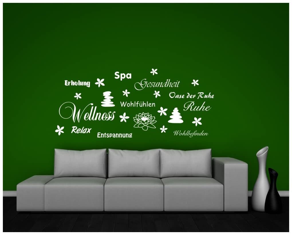 Наклейка на стіну Samunshi Wellness Creative Set 50 x 13 см Чорна, фото №2