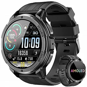 Смарт-часы OUKITEL Мужской Military Водонепроницаемый 1.43 дюйма AMOLED-дисплей - Фото 1