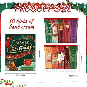 Крем для рук Мини-набор, 10 шт Мини-крем для рук Рождественский для очень сухой кожи, Рождественский набор кремов для рук, Рождественские подарки для женщин, мужчин, коллег, детей synthetic.ua - Фото 1