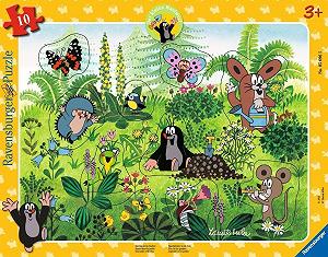 Детский пазл-рамка Ravensburger The Little Mole 05696 Fun in the Garden 10 элементов от 3 лет - Фото 1