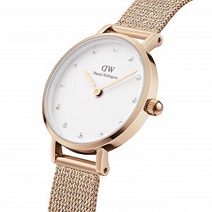 Часы Daniel Wellington Petite 24 мм Двойное покрытие из нержавеющей стали (316L) и кристаллы Розовое золото, Розовое золото, Браслет synthetic.ua - Фото 1