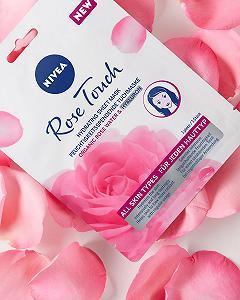 Тканинна Маска NIVEA Rose Touch Зволожуюча з органічною трояндовою водою та гіалуроновою кислотою (5 шт) - Фото 1