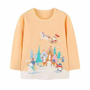 Свитшот Без бренда Праздничный принт (Санта/Олень) - Фото 1