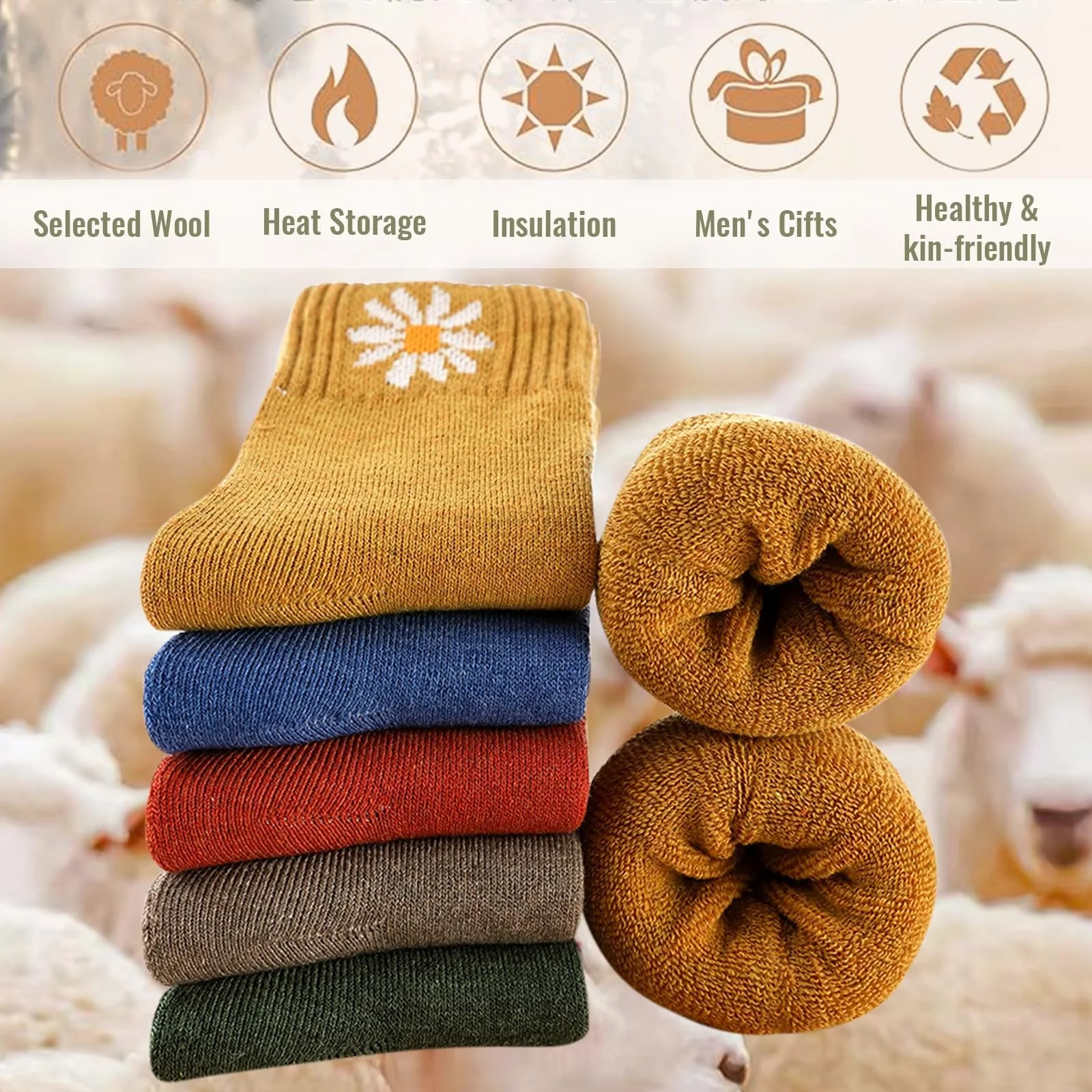 Жіночі шкарпетки Зима, 5 пар, фото №6