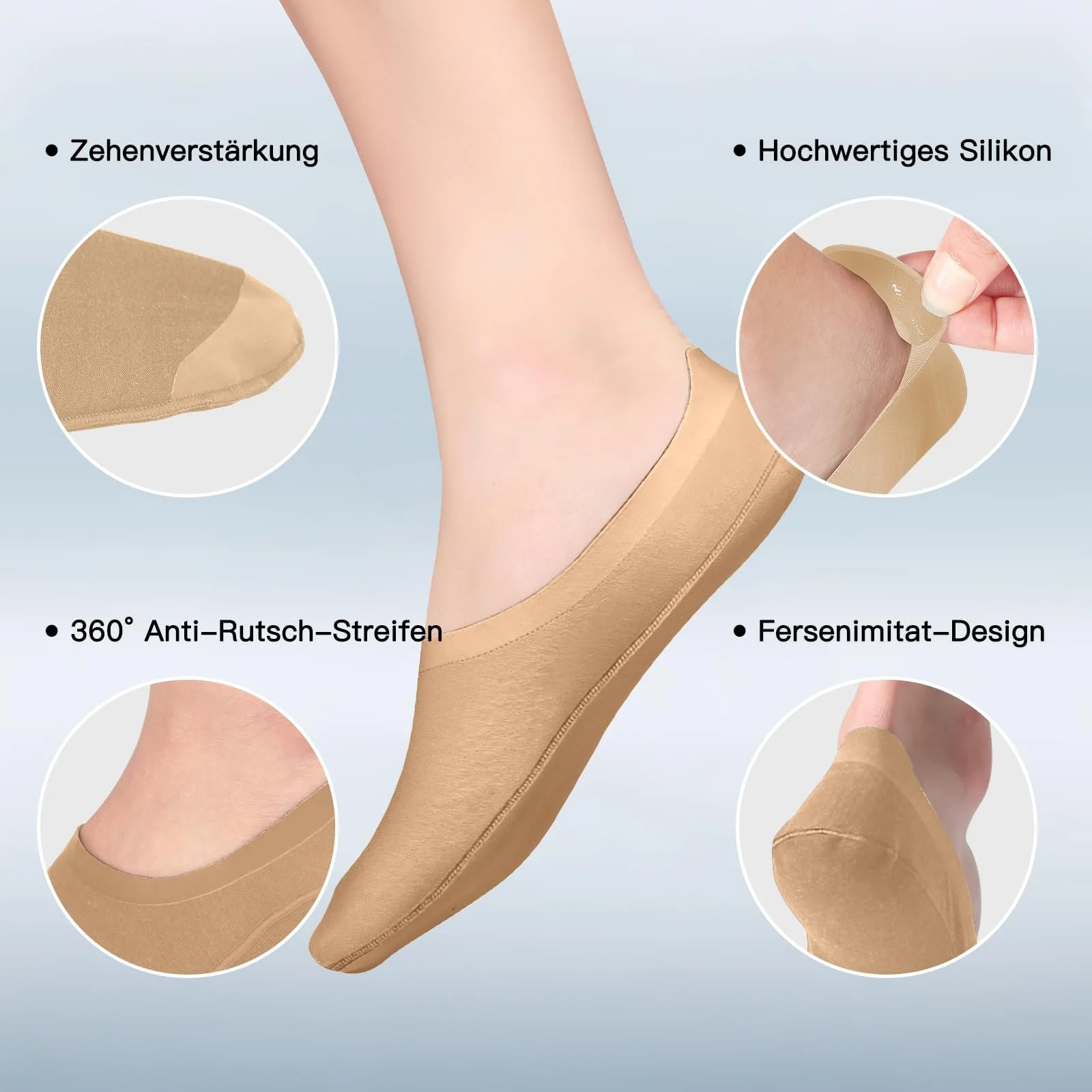 Шкарпетки-слідки C4N 2 пари Невидимі, фото №7