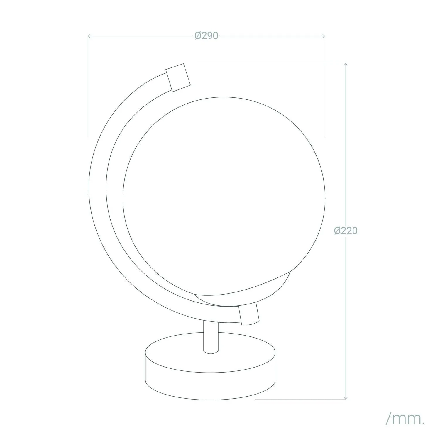 Настільна лампа LEDKIA LIGHTING Globe Рожеве золото, фото №9