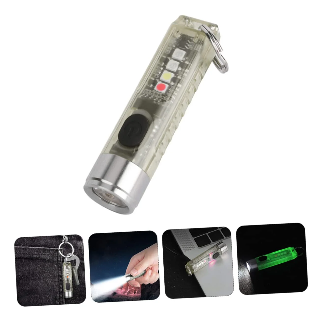 Міні Ліхтарик GALPADA USB Акумуляторний для Ключів LED для Кемпінгу на Відкритому Повітрі Надзвичайних Ситуацій Іграшка, фото №9