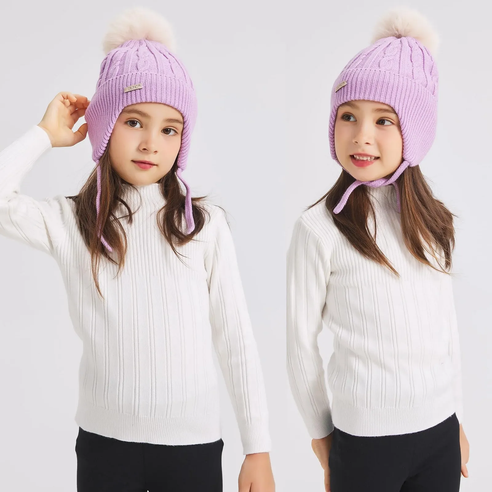 В'язана дитяча шапка ZLYC з помпоном, фото №3 В'язана дитяча шапка ZLYC з помпоном, фото №3