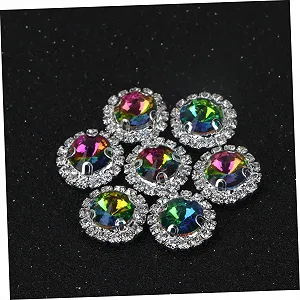 Прикраса Операйтакс, 20 шт., брошь, украшение, драгоценный камень, хрустальные стразы для пришивания, перламутровые пуговицы, серебряные стразы, стрекоза, эпоксидная форма, четыре отверстия для шитья synthetic.ua - Фото 1