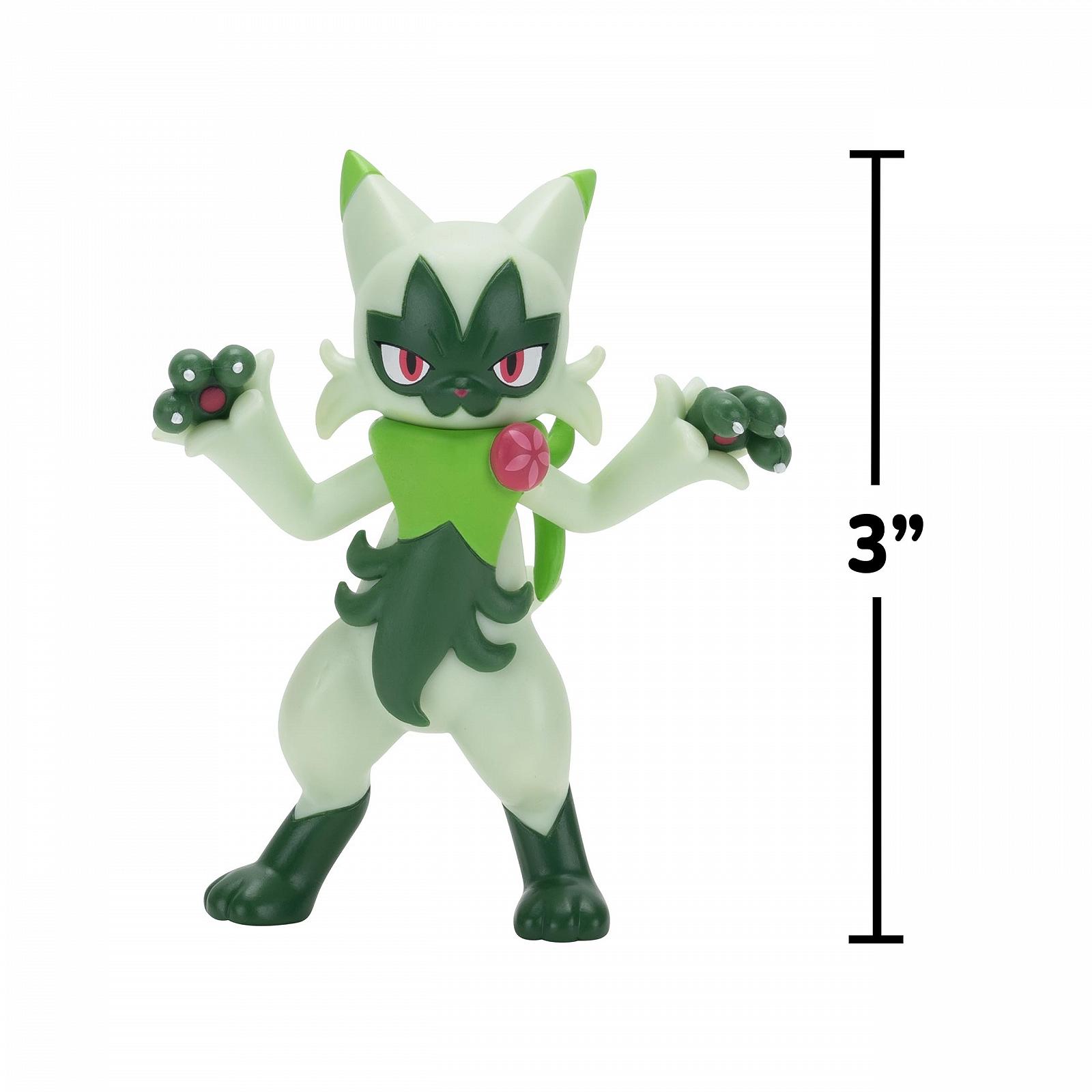 Набір бойових фігурок Pokémon Leufeo, Pikachu, Feliospa, 5 см, 7,5 см, фото №4
