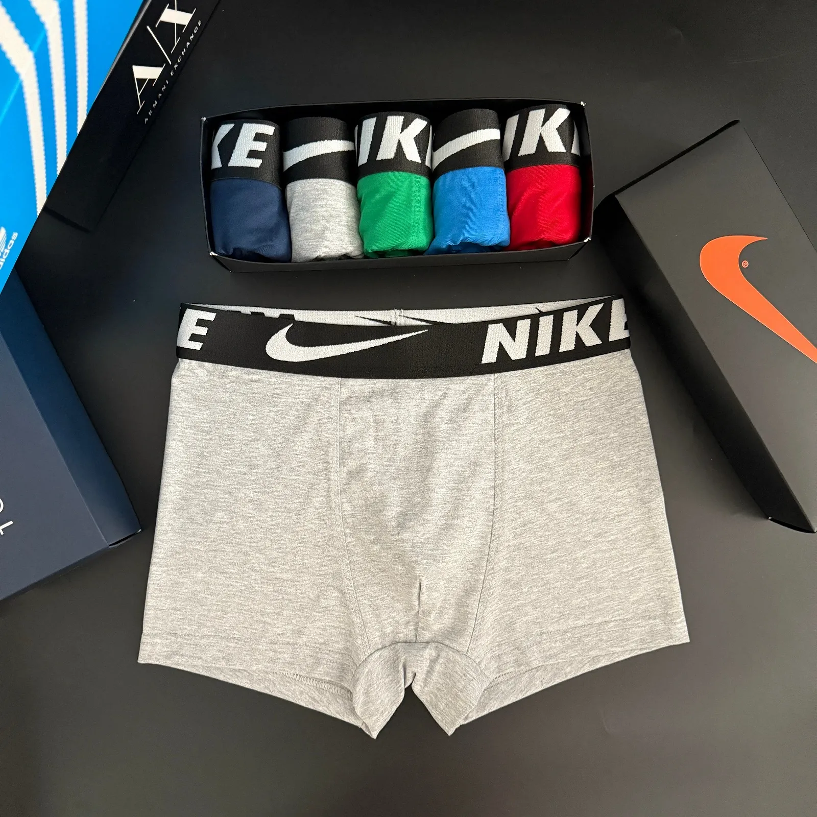 Чоловічі труси боксери комплект NIKE різнокольорові, фото №9