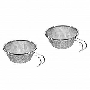 Миски из нержавеющей стали KOMBIUDA 2St Syrah Mesh-Löffel, кофейный фильтр, кухонная утварь, фильтр для сока, сита, сетчатые соковыжималки, фильтр для соевого молока, нержавеющая сталь, серебристый - Фото 1