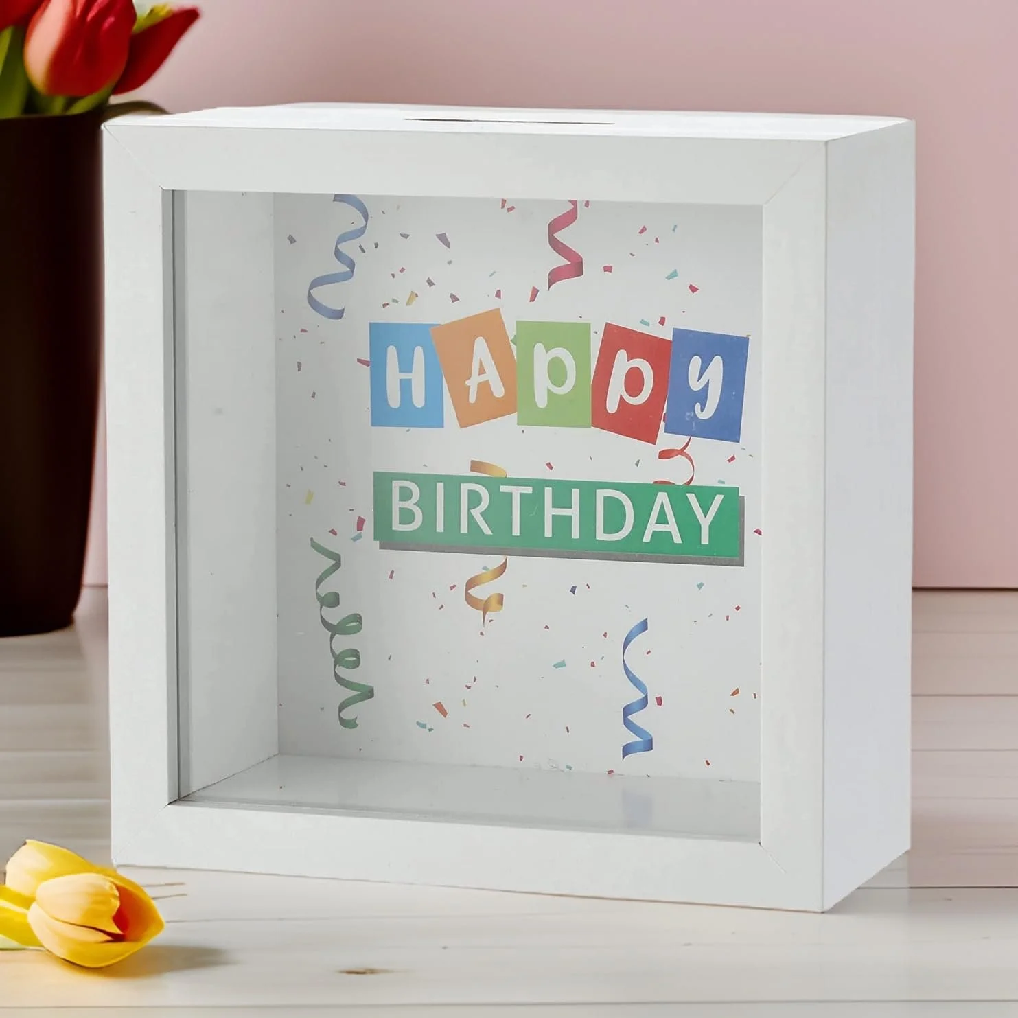 Скарбничка MC-Trend Happy Birthday дерев'яна для подарунка, фото №7