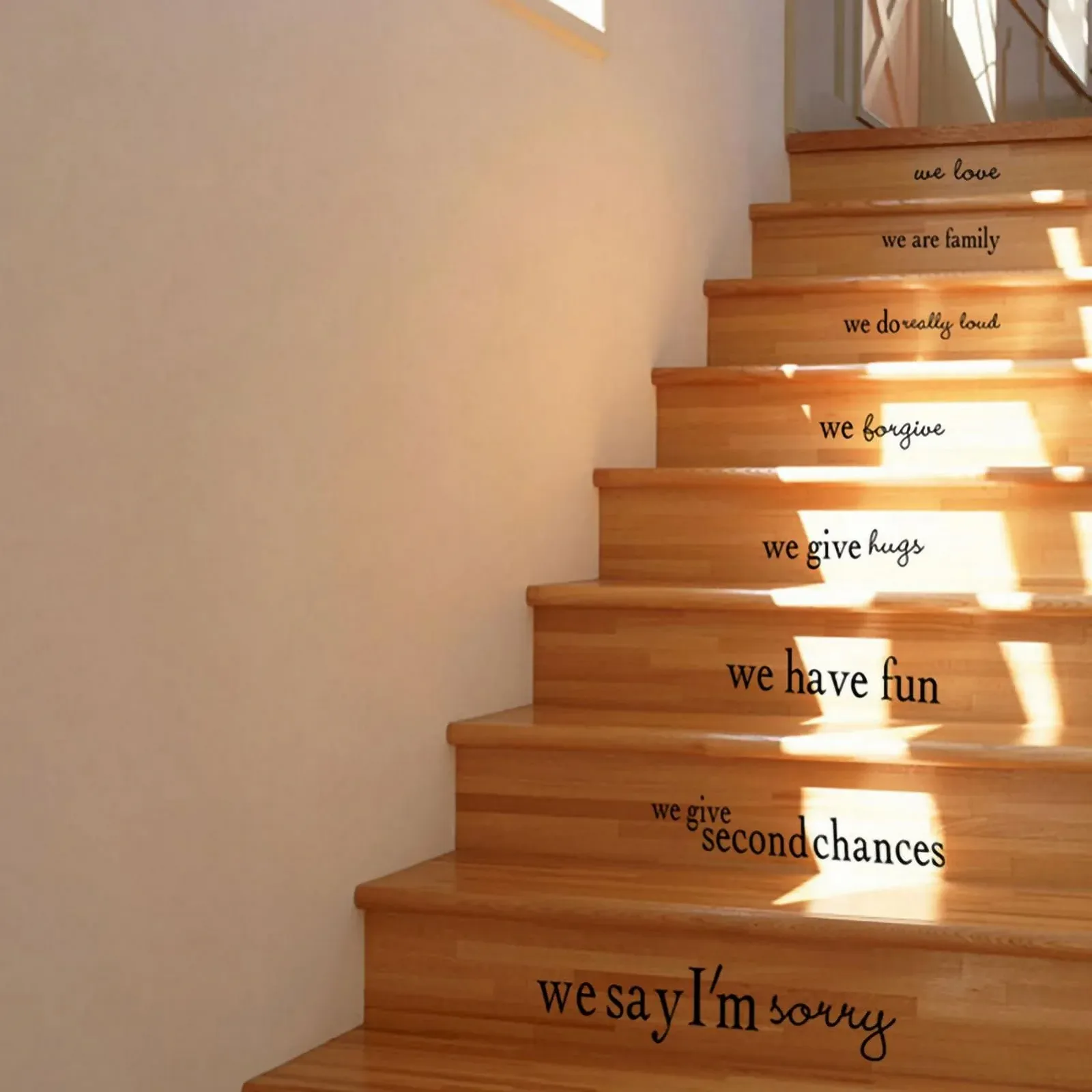 Наклейка на стену PVC Stairs Decorative Stickers Beautiful Art Sayings 61 x 41 см, фото №1 Наклейка на стену PVC Stairs Decorative Stickers Beautiful Art Sayings 61 x 41 см, фото №1