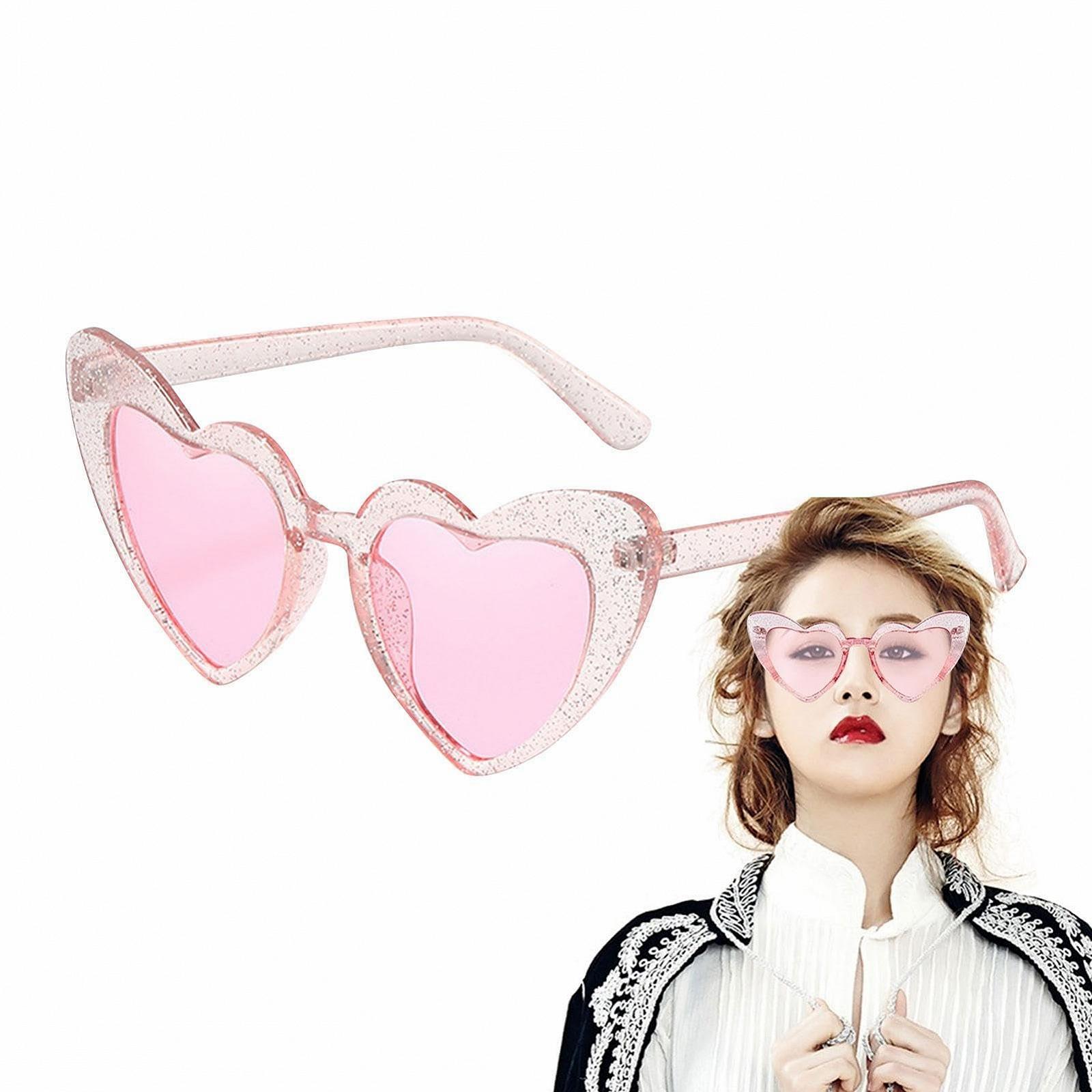 Солнцезащитные Очки Moxeupon Сердцевидные Модные Ретро Прозрачные Разноцветные, фото №5