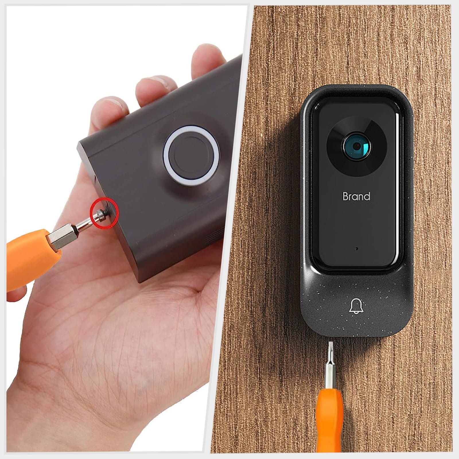 Набір викруток MaikcQ для заміни відеодзвінка, 2 елементи T6/T15, SL2.0/PH2 викрутка з 40 гвинтами для дверних дзвінків Ring Doorbell & Ring Doorbell 2 & Ring Doorbell Pro, фото №5 Набір викруток MaikcQ для заміни відеодзвінка, 2 елементи T6/T15, SL2.0/PH2 викрутка з 40 гвинтами для дверних дзвінків Ring Doorbell & Ring Doorbell 2 & Ring Doorbell Pro, фото №5