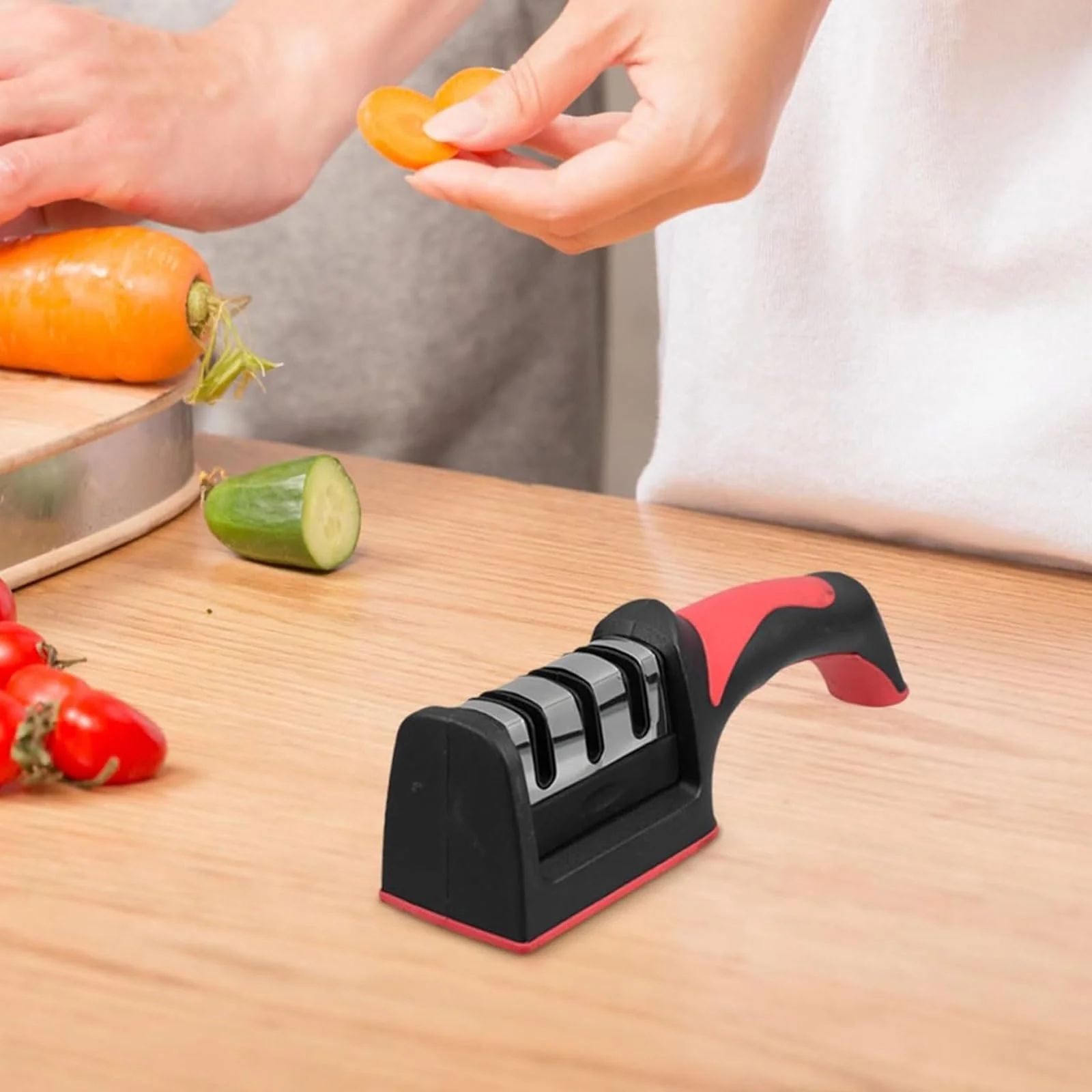 Точилка для ножів esmen 3-ступінчаста нержавіюча сталь, фото №4 Точилка для ножів esmen 3-ступінчаста нержавіюча сталь, фото №4