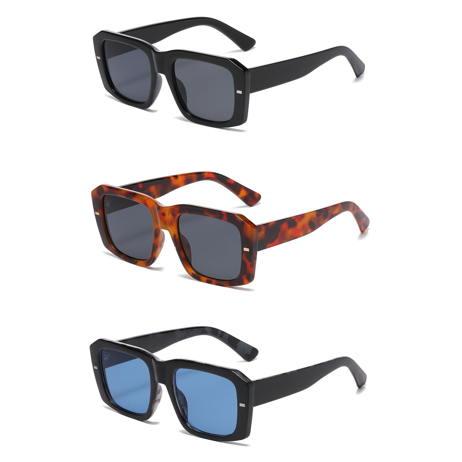 Вінтажні прямокутні сонцезахисні окуляри LJCZKA для жінок і чоловіків, 90-х років, фото №6