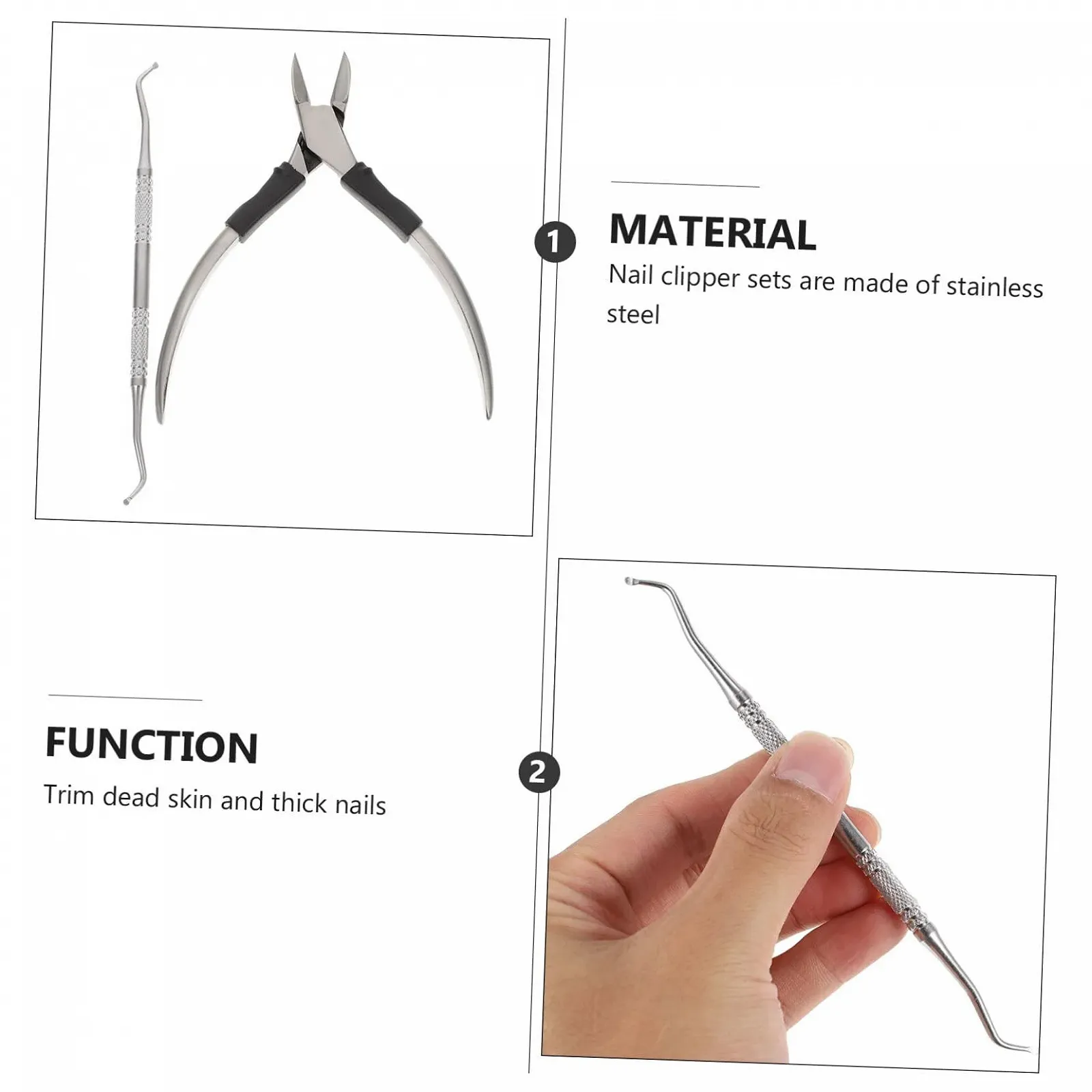 Набор для маникюра Healvian 2 шт Кусачки для кутикулы, нержавеющей стали, фото №4 Набор для маникюра Healvian 2 шт Кусачки для кутикулы, нержавеющей стали, фото №4