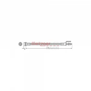 Тормозной шланг METZGER 4110801 для FORD, передний мост слева, передний мост справа - Фото 1