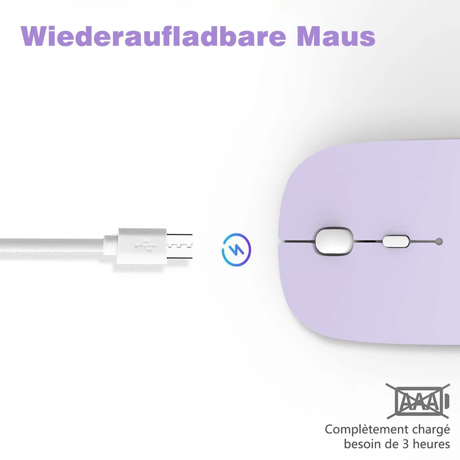 Мышь Bluetooth ANEWISH Purple, фото №3 Мышь Bluetooth ANEWISH Purple, фото №3