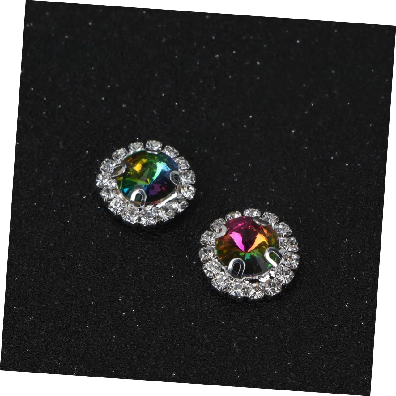 Стрази Плоскі Круглі Різнокольорові 20 шт для рукоділля, кристали для весілля, дівич-вечора, прикраси столу та виготовлення ювелірних виробів, фото №5