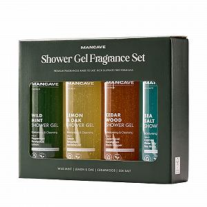 Набір гелів для душу ManCave Gift Set Men Natural Sulphate Free Wild Mint, Lemon & Oak, Cedarwood and Sea Salt 4 х 500 мл - Фото 1