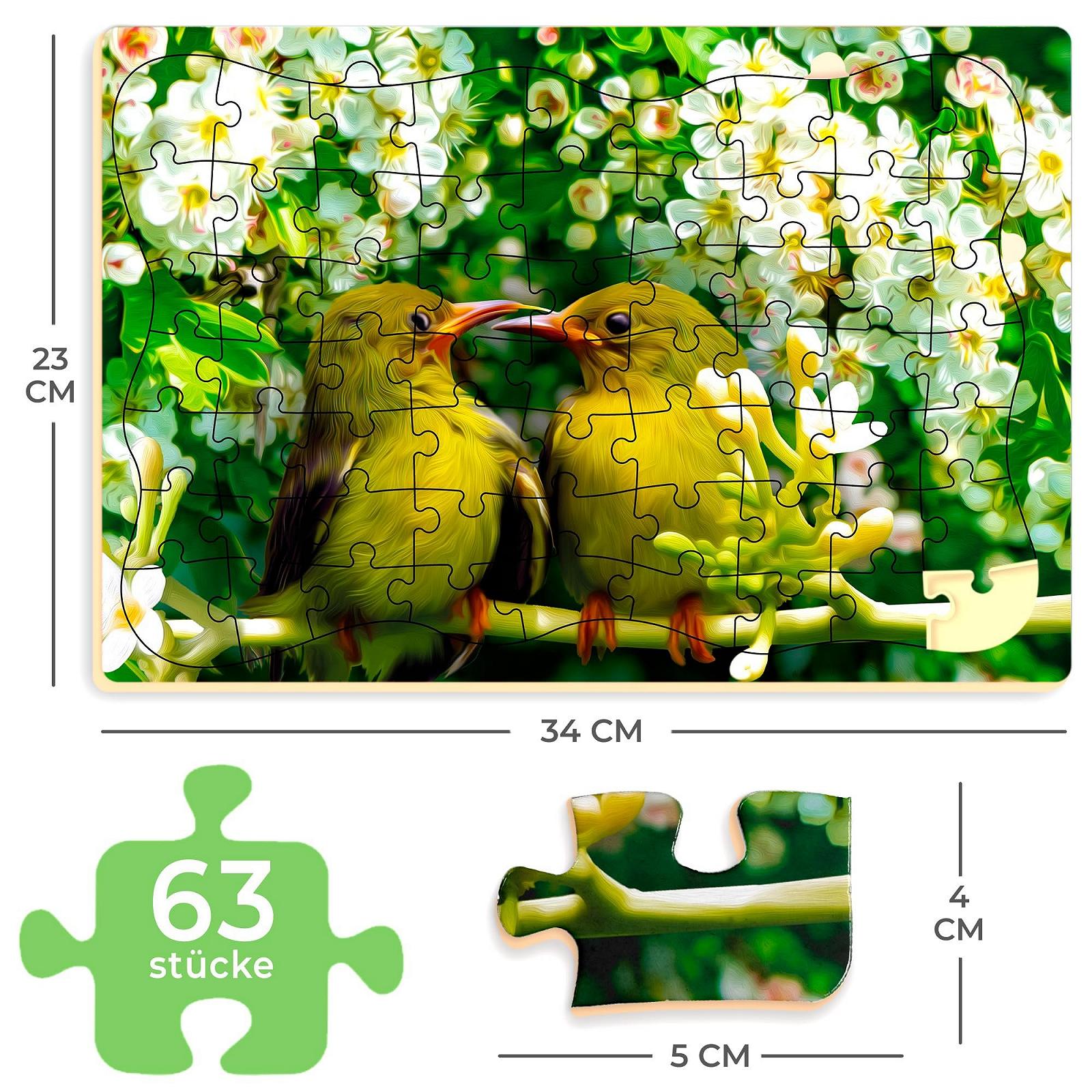 Пазл QUOKKA для людей с деменцией Птицы и кошки 63 детали 3 шт, фото №2 Пазл QUOKKA для людей с деменцией Птицы и кошки 63 детали 3 шт, фото №2