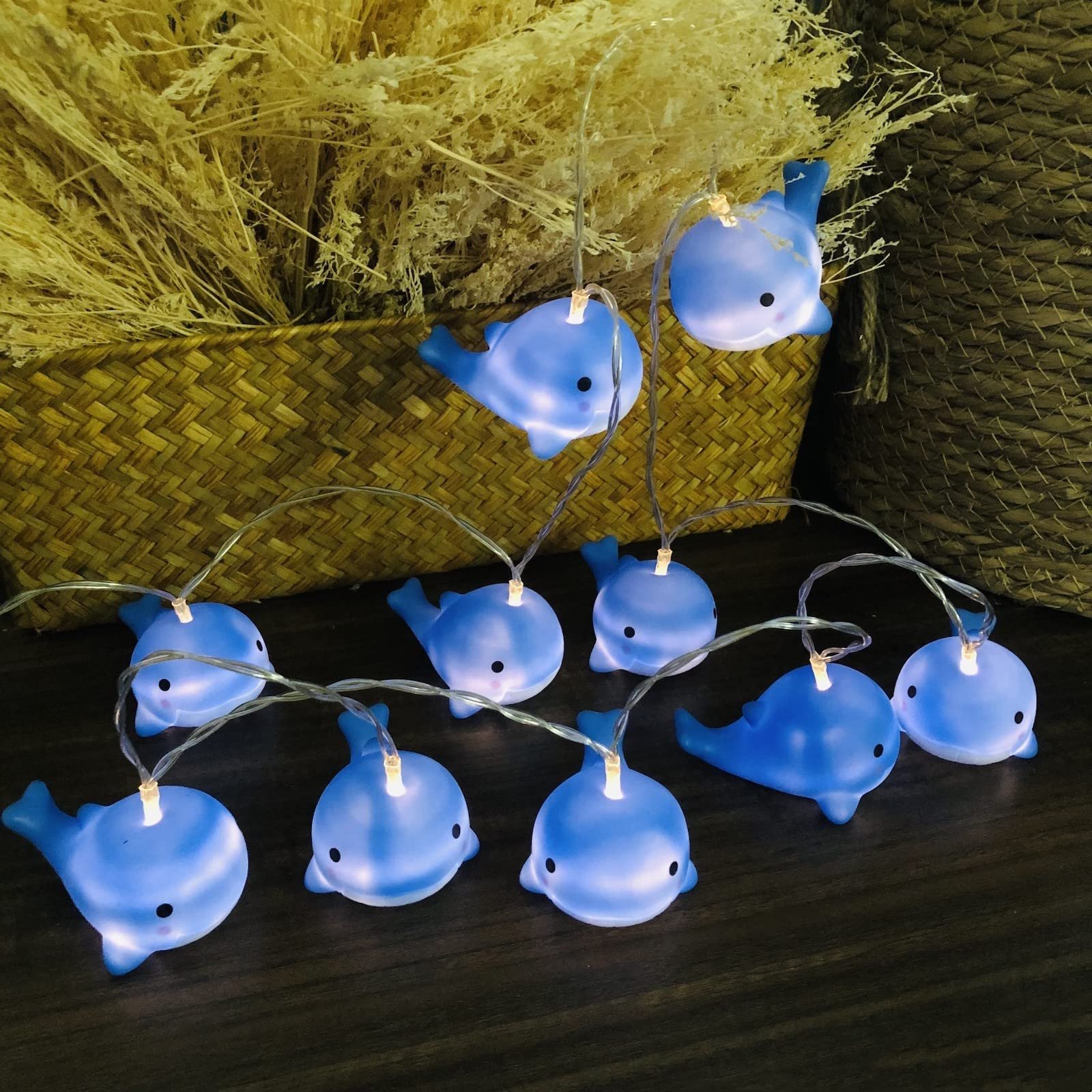 Гірлянда Riaxuebiy Синій Кит, 1,65 м, 10 LED, Синього кольору, фото №9