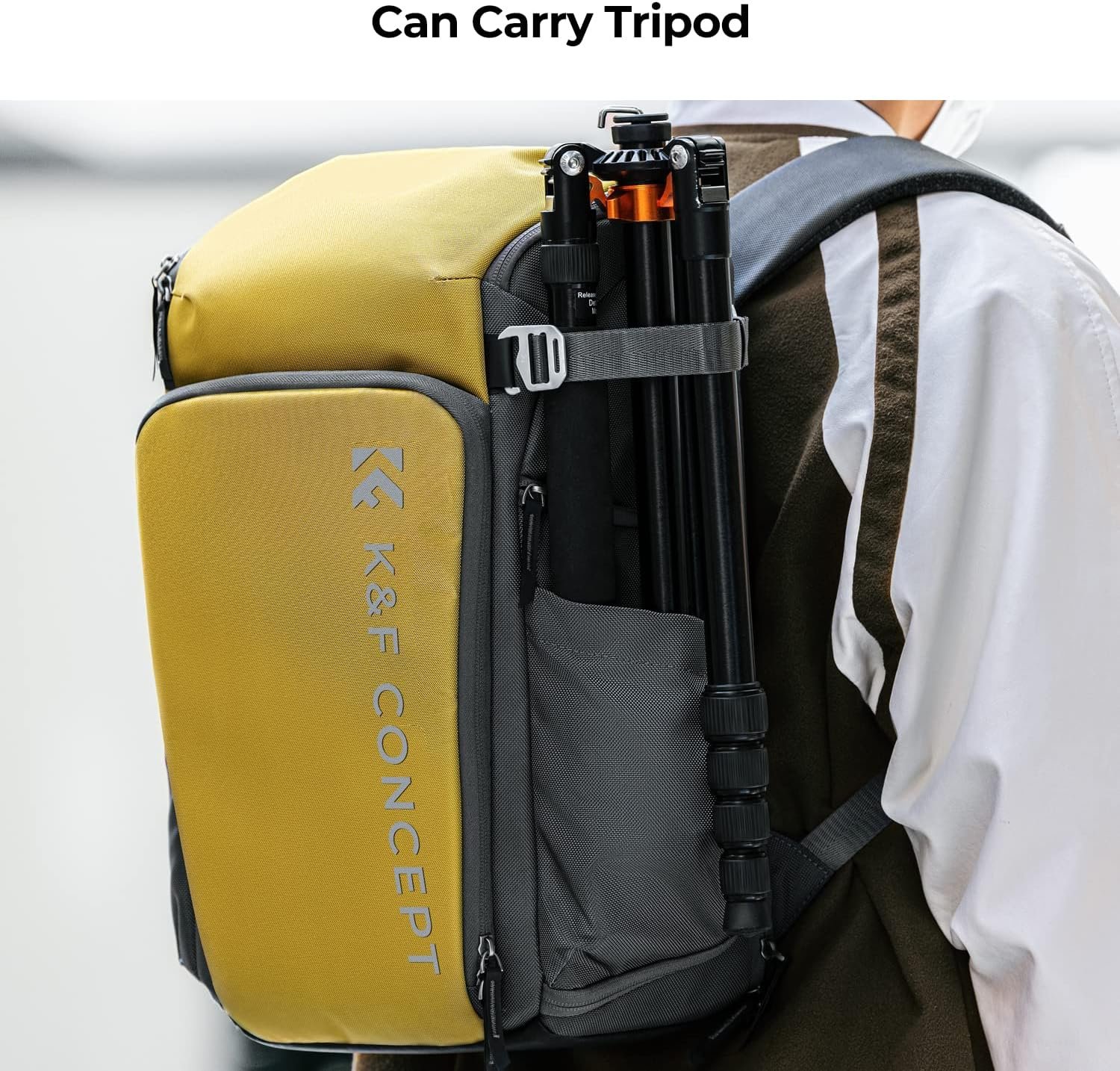 Рюкзак для фотокамери K&F CONCEPT / 29x20x45см / Жовтой-сірий, фото №7