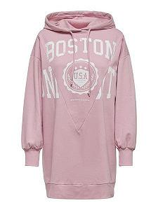 Туніка ONLZOEY LS DREAMER OVERSIZED TUNIC NN 15258223-Dawn Pink-Print:BOSTON ONLY L - Фото 1