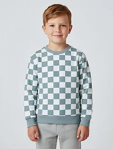 Детский свитшот в клетку TupTam из органического хлопка для мальчиков и девочек synthetic.ua - Фото 1