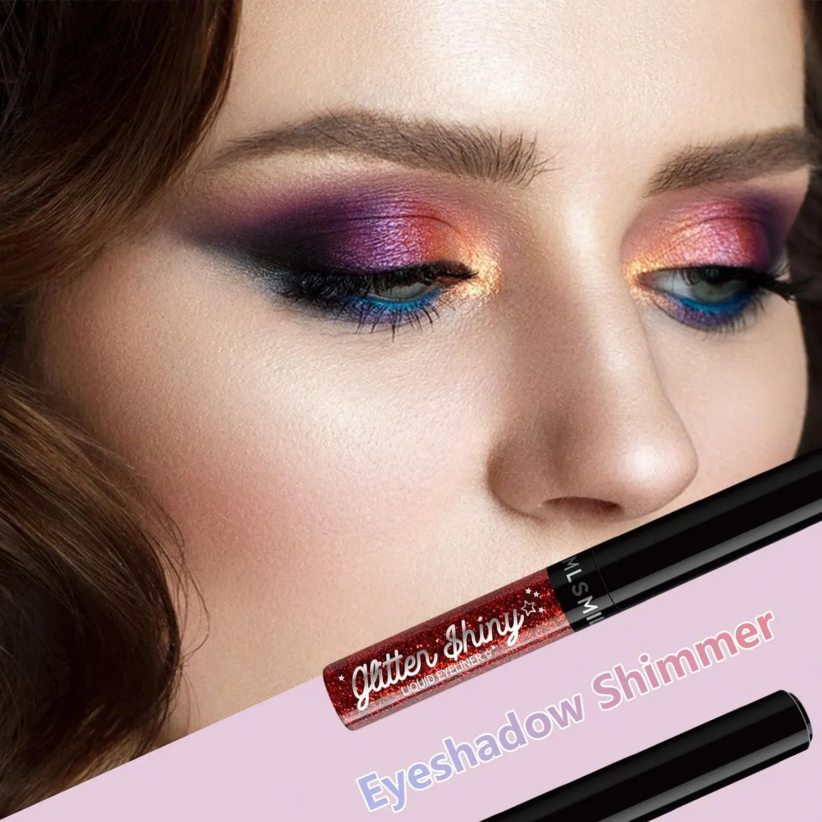 Жидкая Подводка с блестками Fowybe перламутровая, неоновая, радужная, фото №5