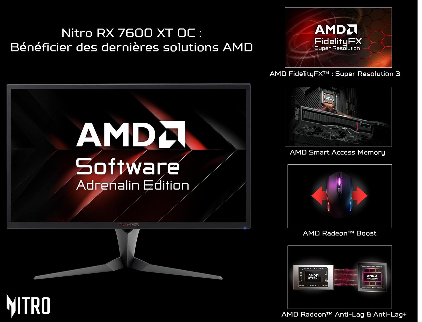Видеокарта Acer Nitro Radeon RX 7600 XT OC 16GB GDDR6, фото №5