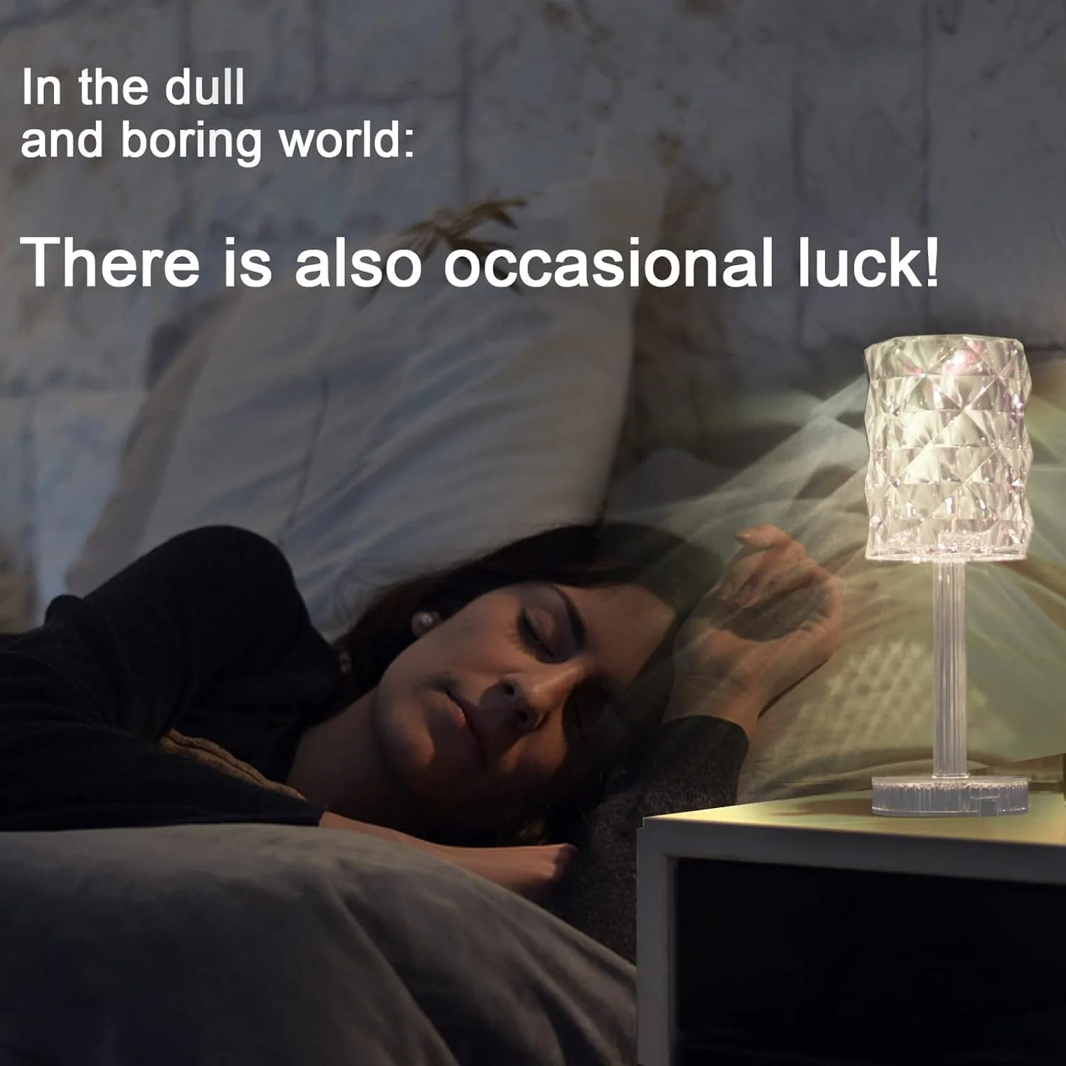 Настільна лампа Crystal Modern Rose Diamond LED сенсорна димована 16 кольорів 4 режими пульт RGB, фото №4