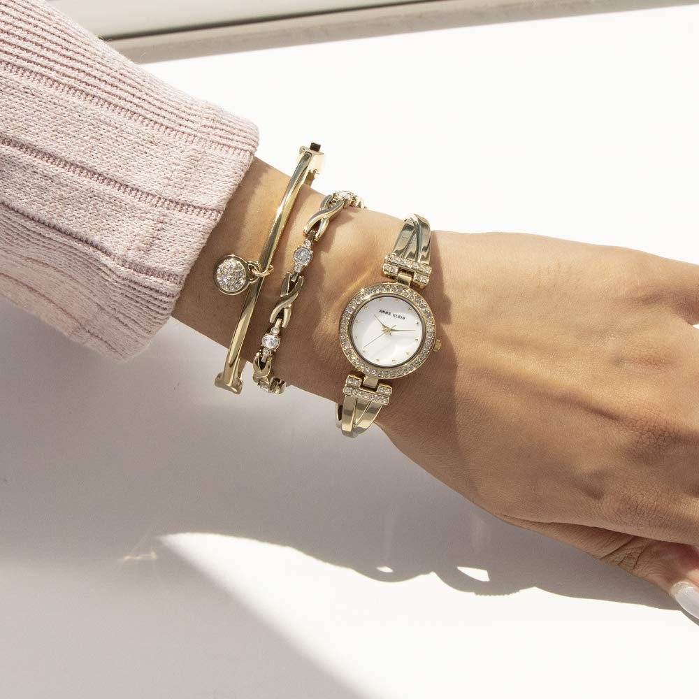Женские часы-браслет с кристаллами Anne Klein, фото №5
