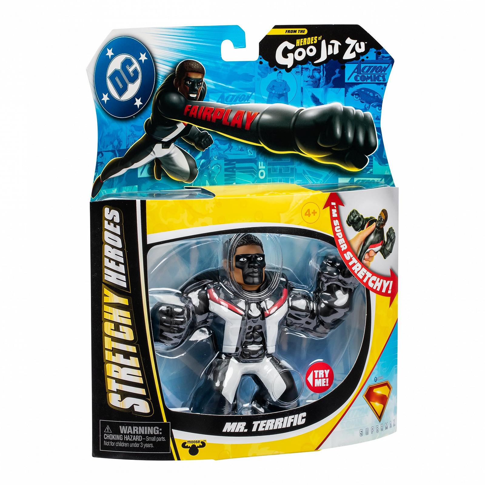 Фігурка Heroes of Goo Jit Zu DC Mr. Terrific з унікальним супер гелевим наповненням, що розтягується до 3 разів більше за свій розмір, фото №3
