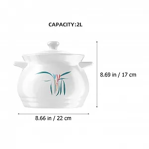 Кастрюля Ceramic 1 шт. жаропрочная с крышкой для супов и тушения прочная synthetic.ua - Фото 1