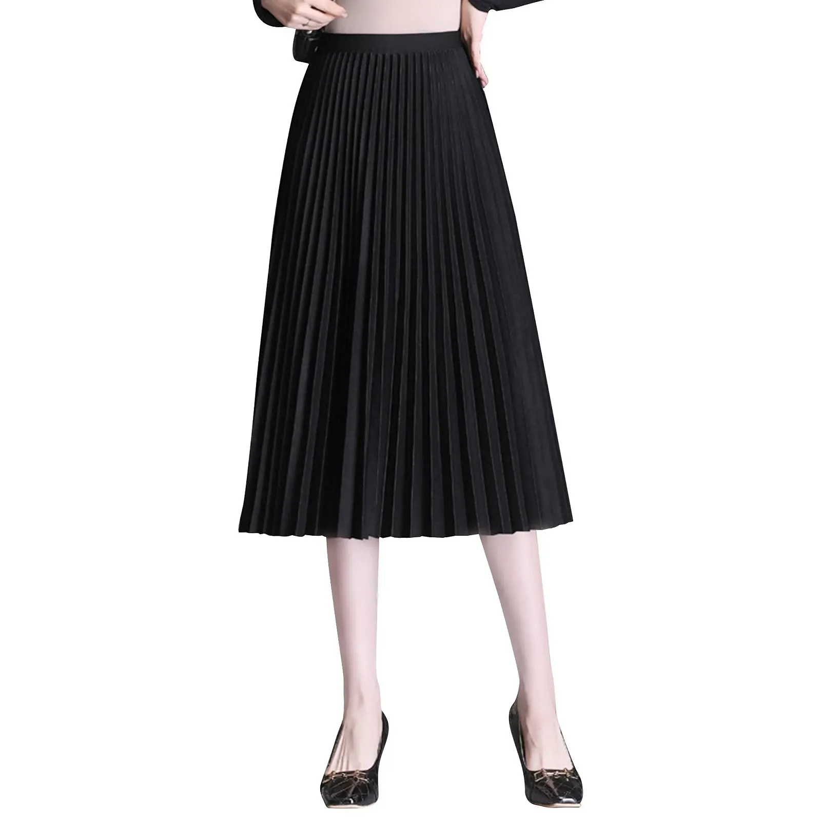 Плісирована спідниця Camilife для жінок та дівчат, міді, з плісированої тканини з срібним волокном, фото №1 Плісирована спідниця Camilife для жінок та дівчат, міді, з плісированої тканини з срібним волокном, фото №1